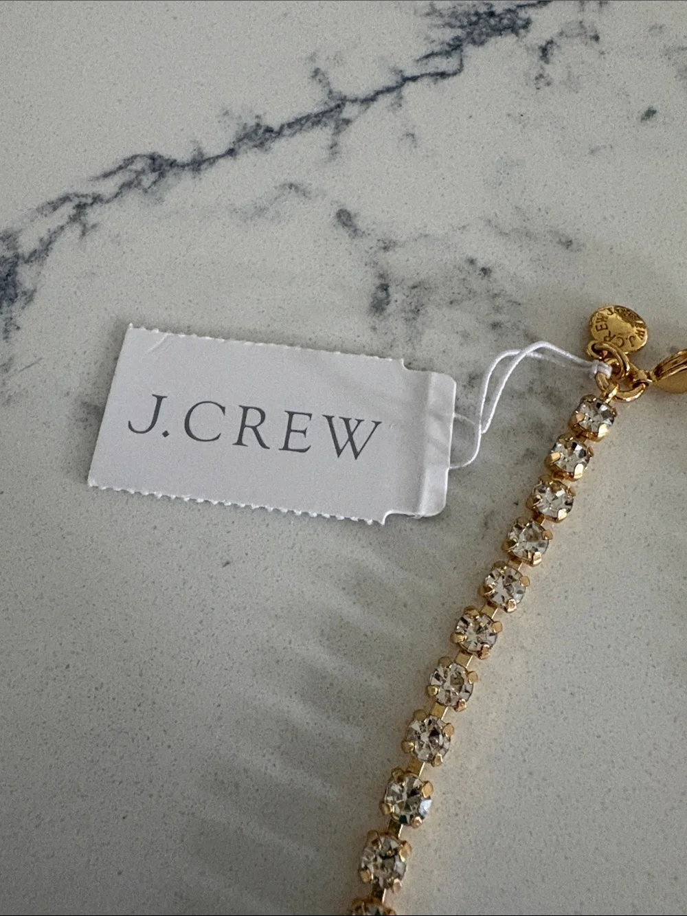 J.Crew Gold Necklace with Green Pendant